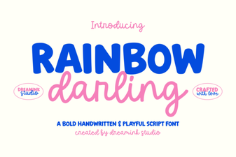 Rainbow Darling Duo Font for Whimsical Design Projects