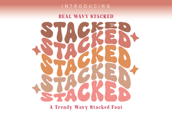 Real Wavy Stacked Font – Bold Display Typeface for Creative Designs