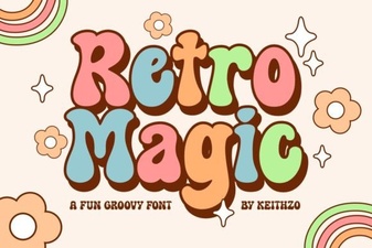Retro Magic Font for Vintage and Whimsical Design Projects