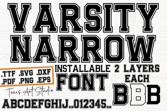 Varsity Narrow Font – Bold Collegiate Display Typeface