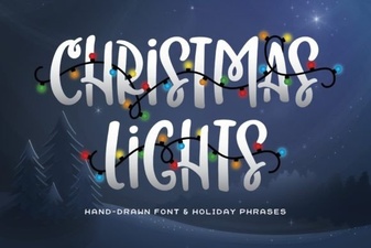 Christmas Lights Font Free Download - Script Decorative Fonts