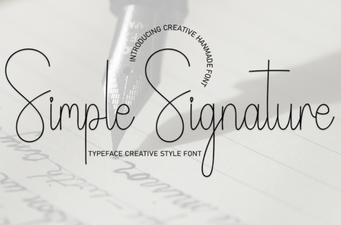 Elegant Simple Signature Fonts for Creative Design Projects